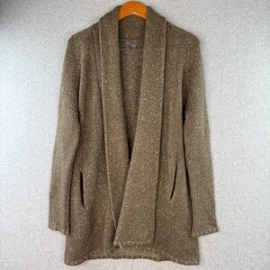 Vince Brown Open Front Slouchy Cardigan Wool/Silk/Cashmere Boho Casual Size S